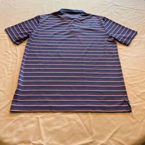 Callaway Men's Polo with Blue, Red, and White Stripes